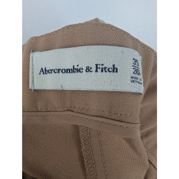 Abercrombie & Fitch Sloane Tailored High Rise Wide Leg Pant in Brown - Picture 7 of 8